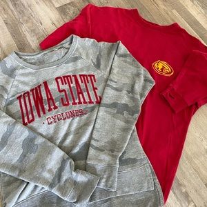 Iowa State sweatshirts— used good condition— size small on both